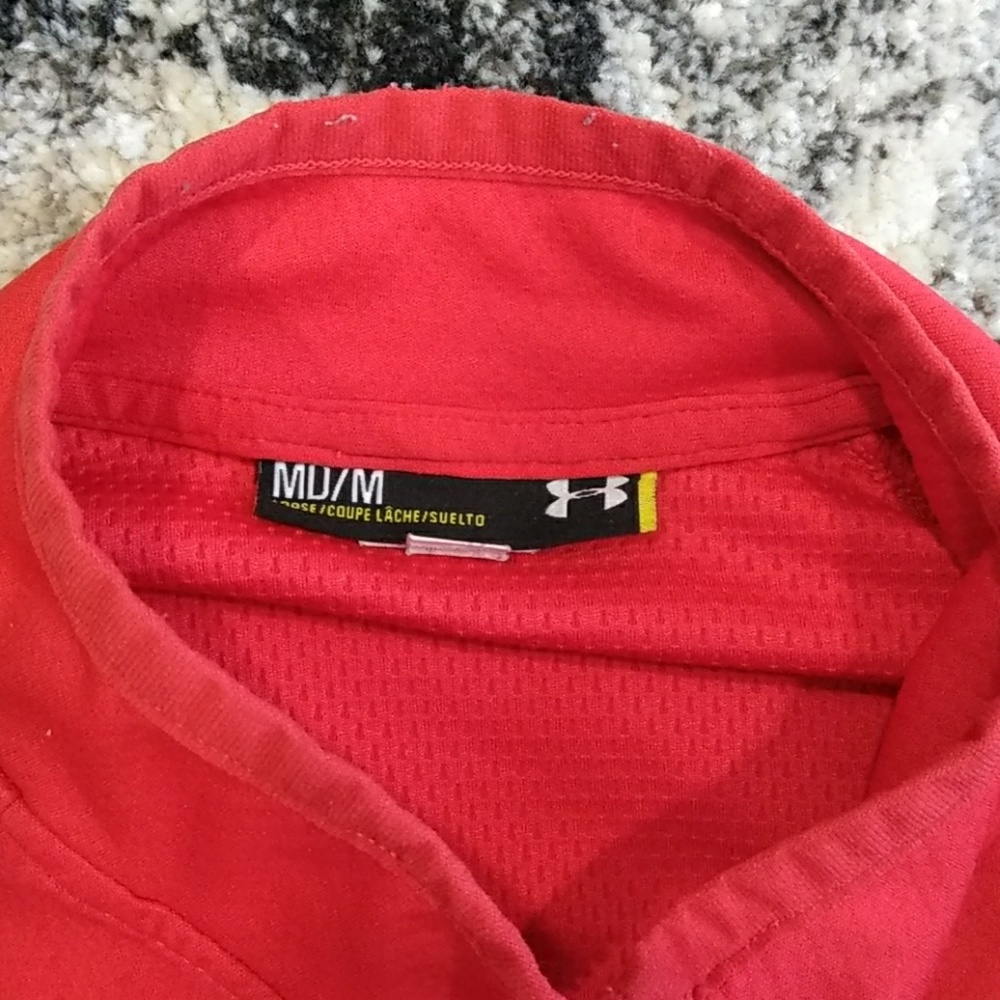 Under Armour Red long sleeves pull over - Picture 6 of 9